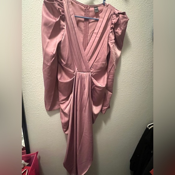 MIDI women pink dress - Picture 2 of 6